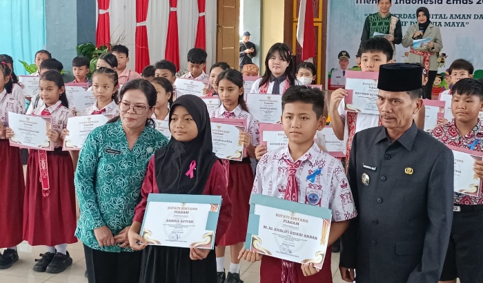 Bupati Sintang Bangga Prestasi Anak di Hari Anak Nasional 2025.(Foto: Kominfo Sintang)