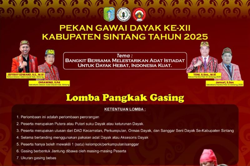 Lomba Pangkak Gasing dan Sastra Lisan PGD Sintang 2025
