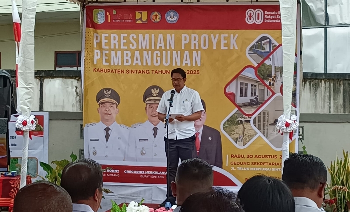 Peresmian 10 Proyek Pembangunan Kabupaten Sintang Tahun 2025.(Foto: Kominfo Sintang)