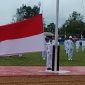 Paskibraka Sintang 2025 Kibarkan Bendera Merah Putih di HUT RI ke-80.(Foto: Kominfo Sintang)