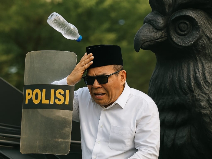 Harga Diri Bupati Pati Sudewo Diuji Lemparan Massa di Tengah Aksi.(Foto: gambar ilustrasi/Rosadi Jamani)