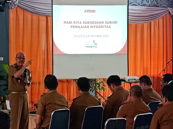 Sekda Kabupaten Sintang, Kartiyus, Ajak ASN Sukseskan Survei Penilaian Integritas 2025.(Foto: Kominfo Sintang)