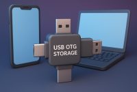 USB OTG Storage: Fungsi, Kegunaan, dan Manfaat Alat Penyimpanan HP & Komputer.(Foto: ilustrasi openai/akarkata.com)