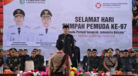 Pemkab Sintang Gelar Upacara Hari Sumpah Pemuda ke-97, Wakil Bupati Florensius Ronny Ajak Pemuda Bergerak untuk Indonesia Bersatu.(Foto: Kominfo Sintang)