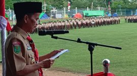 Bupati Sintang Dorong Anggota Pramuka untuk Lebih Kreatif dan Inovatif pada Raimuna Daerah Kalbar 2025.(Foto: Kominfo Sintang)