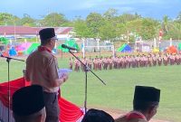 Ketua Kwarda Pramuka Kalbar Resmi Membuka Raimuna Daerah Se-Kalimantan Barat di Stadion Baning Sintang.(Foto: Kominfo Sintang)