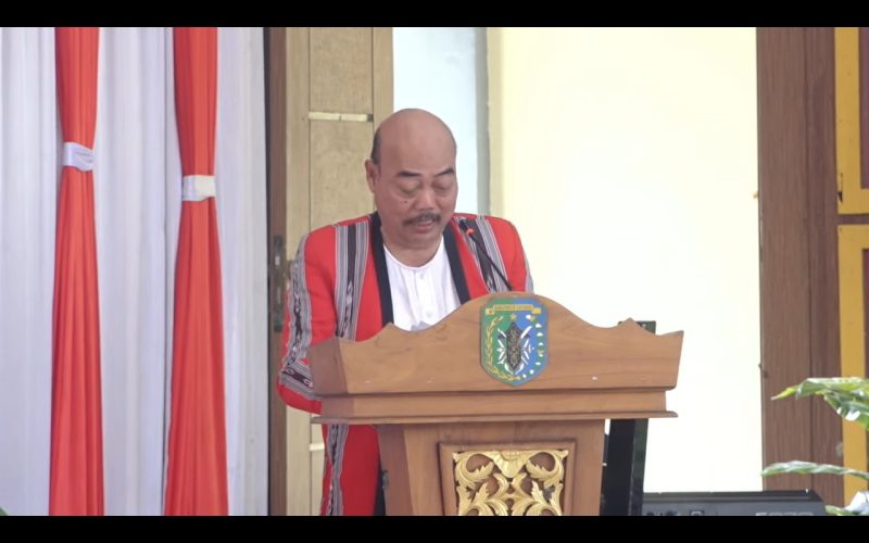 Ketua Panitia Seminar Percepatan Pembentukan Daerah Otonomi Baru (DOB) Provinsi Kapuas Raya, Kartiyus.(Kominfo Sintang)