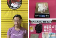 Satresnarkoba Polres Landak Amankan Wanita Pengedar Narkoba Beserta Barang Bukti Sabu dan Uang Tunai Disita