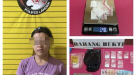 Satresnarkoba Polres Landak Amankan Wanita Pengedar Narkoba Beserta Barang Bukti Sabu dan Uang Tunai Disita
