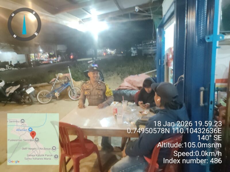 Patroli Malam Humanis Polsek Air Besar Jaga Kamtibmas