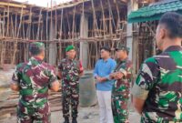 Danrem 121/Abw Tinjau Langsung Pembangunan Markas Koramil Jongkat