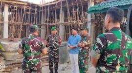 Danrem 121/Abw Tinjau Langsung Pembangunan Markas Koramil Jongkat
