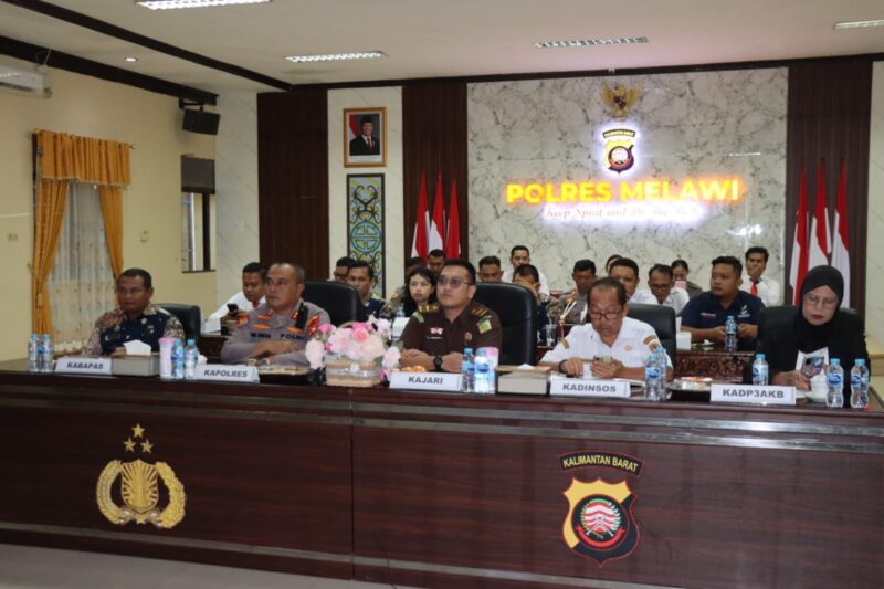 Polres Melawi Ikuti Zoom Meeting Launching Direktorat PPA & PPO dan Bedah Buku TPPO