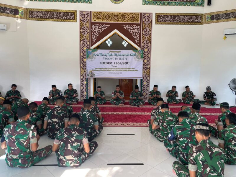 Isra Mi’raj 1447 H, Kodim 1204/Sanggau Gelar Doa Bersama Tingkatkan Sinergi TNI-Masyarakat