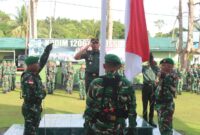 Upacara Bulanan Kodim 1206/Putussibau, Dandim Tekankan Kesiapsiagaan dan Profesionalisme