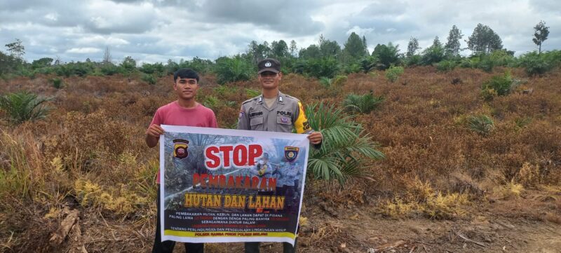 Pendekatan Persuasif, Polisi Nanga Pinoh Ingatkan Bahaya Karhutla
