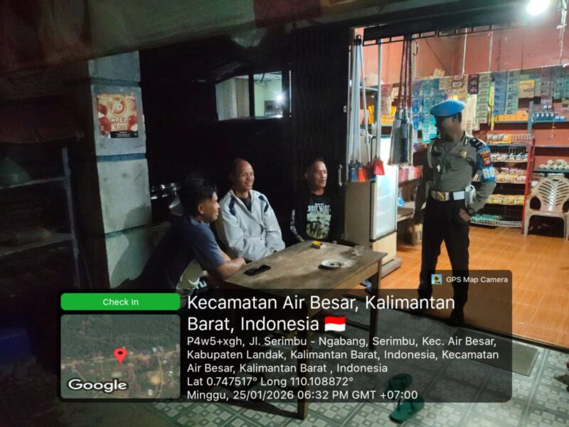 Polsek Air Besar Gelar Patroli Malam, Bangun Kedekatan Polisi dengan Masyarakat