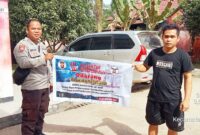 Polsek Mempawah Hulu Ajak Warga Cegah Karhutla Lewat Banner Edukatif