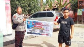 Polsek Mempawah Hulu Ajak Warga Cegah Karhutla Lewat Banner Edukatif