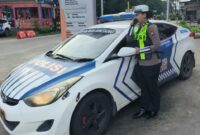 Unit Kamsel Sat Lantas Polres Sintang Intensifkan Penyuluhan Keliling di Titik Rawan Lalu Lintas