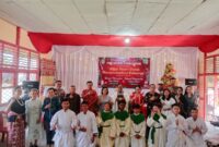 Kanit Binmas Polsek Kuala Behe Hadiri Perayaan Natal SMPN 1, Bangun Kebersamaan Sekolah dan Warga