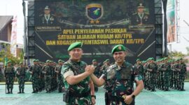 Serah Terima Tongkat Komando Pangdam XII/Tanjungpura, Mayjen TNI Novi Rubadi Sugito Resmi Pimpin Kodam XII/Tpr
