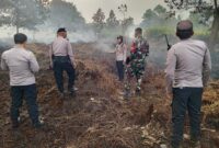 Cegah Karhutla Meluas, Polresta Pontianak Turun Langsung Pantau Titik Api