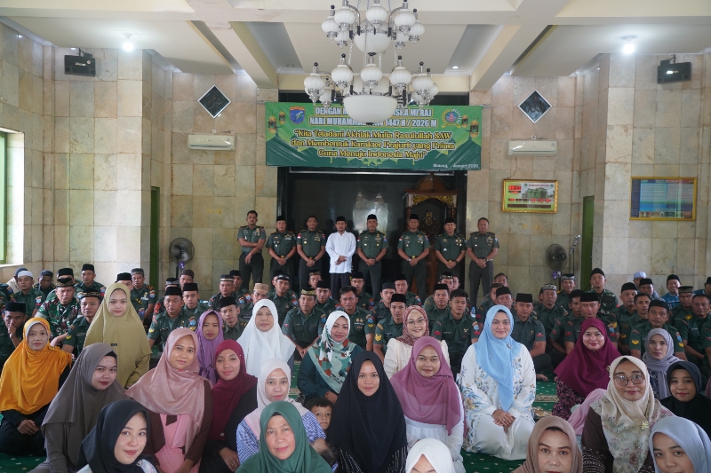 Korem 121/Abw Gelar Isra Mi’raj 1447 H, Perkuat Iman dan Profesionalisme Prajurit