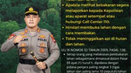 Polres Melawi Imbau Masyarakat Tingkatkan Kewaspadaan Karhutla