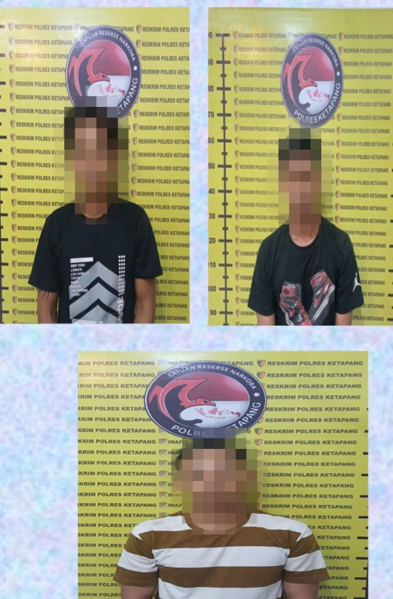 Polres Ketapang Tangkap 3 Pria di Air Upas Terkait Narkoba Jenis Sabu