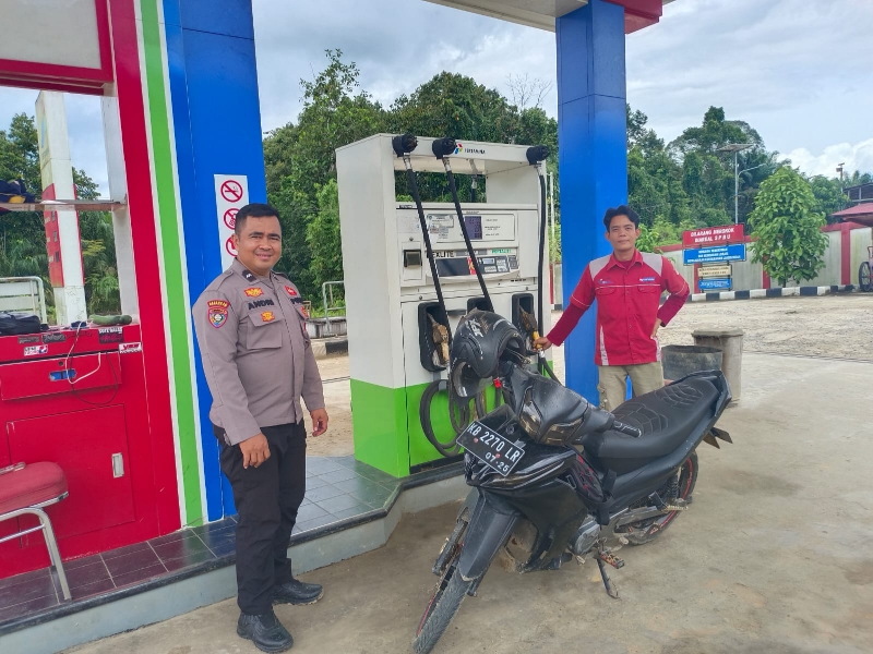 Antisipasi Gangguan Kamtibmas, Polisi Sambangi SPBU di Wilayah Kuala Behe