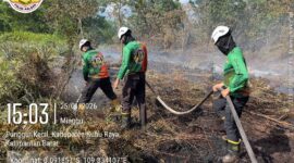 Cegah Karhutla Berulang, Tim Gabungan Lakukan Pendinginan Lahan di Punggur Kecil