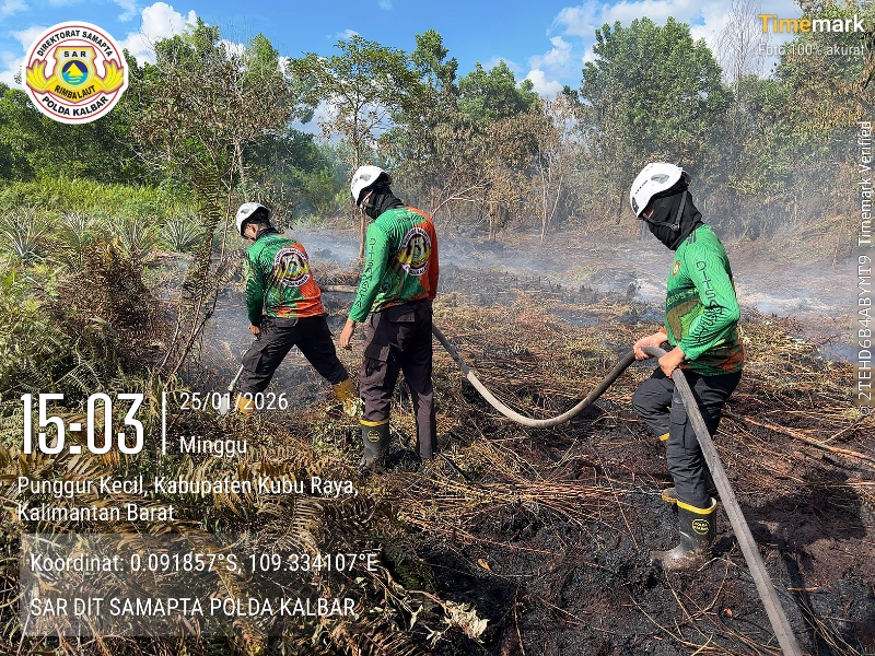 Cegah Karhutla Berulang, Tim Gabungan Lakukan Pendinginan Lahan di Punggur Kecil
