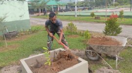 Tingkatkan Disiplin Satuan, Anggota Kodim 1202/Skw Laksanakan Pembenahan Pangkalan