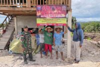 Koramil 1208-03/Tebas Sosialisasikan Larangan Bakar Lahan kepada Warga