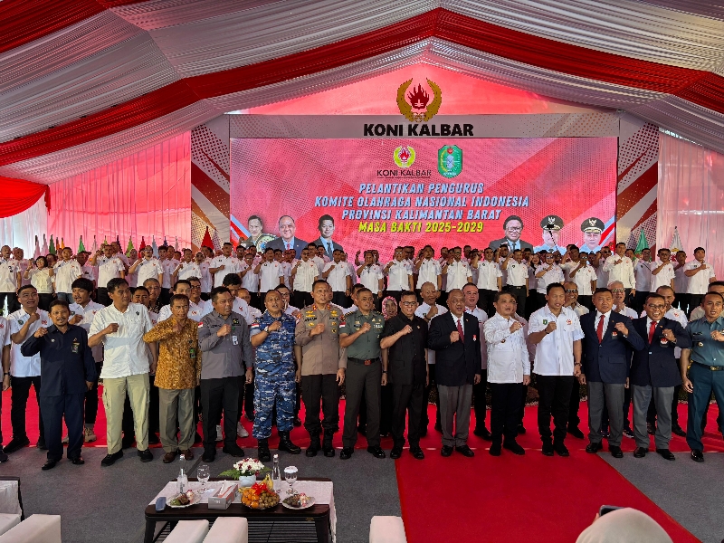 Polda Kalbar Hadiri Pelantikan Pengurus KONI Kalbar 2025–2029, Dukung Prestasi Olahraga
