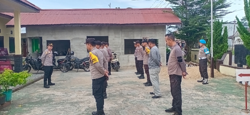 Kapolsek Mempawah Hulu Ingatkan Personel Jaga Disiplin Saat Apel Pagi