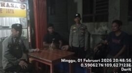 Samapta Polsek Menyuke Gelar Patroli Malam, Antisipasi Kriminalitas di Jam Rawan
