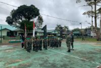 Edukasi Karakter Anak, Kodim 1206 Putussibau Latih Baris Berbaris TK Kartika Jaya