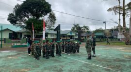 Edukasi Karakter Anak, Kodim 1206 Putussibau Latih Baris Berbaris TK Kartika Jaya