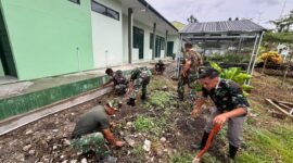 Tingkatkan Disiplin dan Kerapian, Makodim 1202/Singkawang Bersihkan Pangkalan