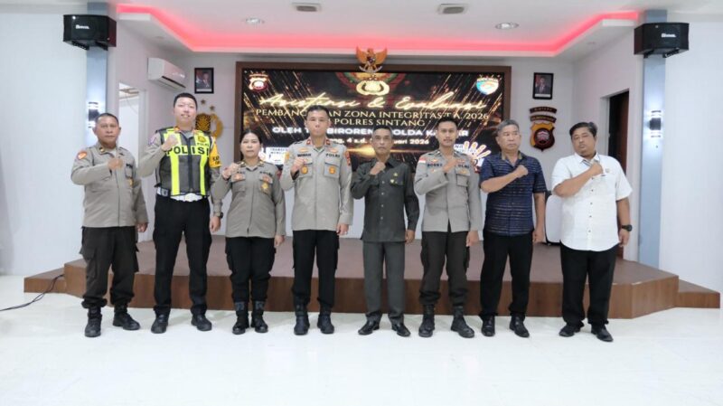 Rorena Polda Kalbar Lakukan Asistensi dan Evaluasi Zona Integritas di Polres Sintang
