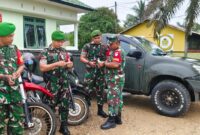 Tegakkan Disiplin, Danramil Kembayan Periksa Kelengkapan Kendaraan Dinas Anggota