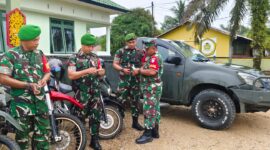 Tegakkan Disiplin, Danramil Kembayan Periksa Kelengkapan Kendaraan Dinas Anggota