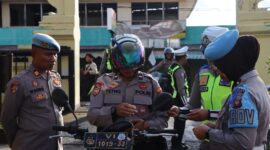 Sie Propam Polres Ketapang Cek SIM dan STNK Personel Dukung Operasi Keselamatan Kapuas