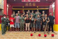 Wujud Toleransi Beragama, Koramil Putussibau Utara Bersama Bikers Gelar Kerja Bakti