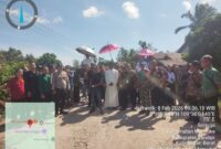 Samapta Polsek Menyuke Pastikan Misa Perdana Berjalan Aman dan Lancar