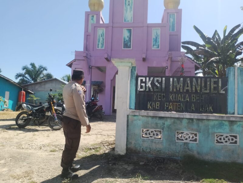 Pengamanan Gereja Ditingkatkan, Polsek Kuala Behe Pastikan Ibadah Aman