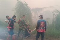 Asap Tebal Kebakaran Gambut Ganggu Jalan Raya, TNI Bergerak Cepat di Desa Galang