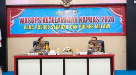 Satgas Ops Keselamatan Kapuas Polres Melawi Ikuti Pengawasan Operasi di Polres Sekadau